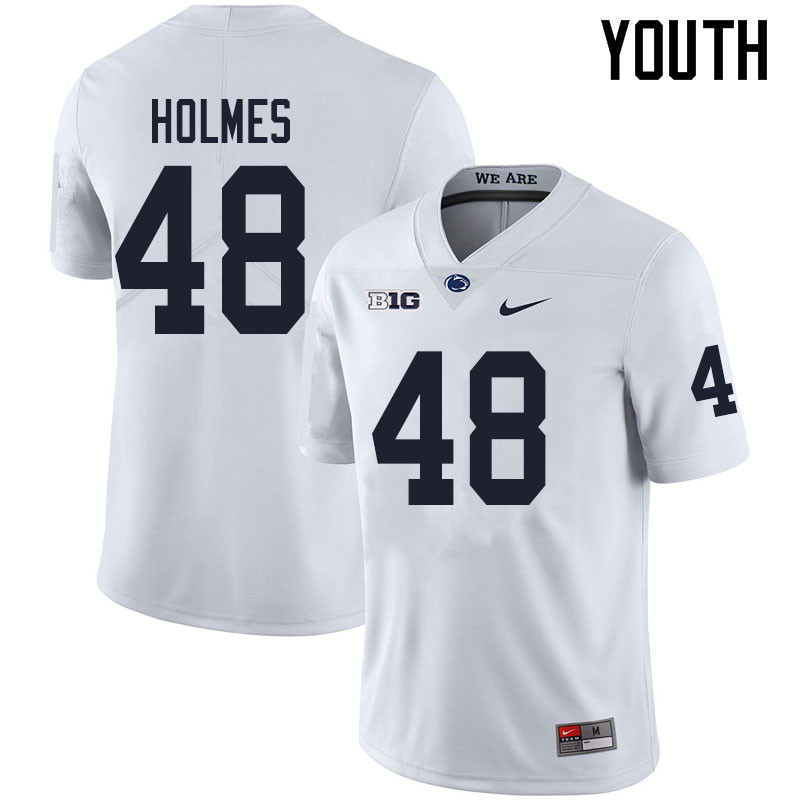 NCAA Nike Youth Penn State Nittany Lions C.J. Holmes #48 College Football Authentic White Stitched Jersey KNP8098PD